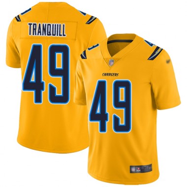 Los Angeles Chargers NFL Football Drue Tranquill Gold Jersey Youth Limited #49 Inverted Legend->youth nfl jersey->Youth Jersey